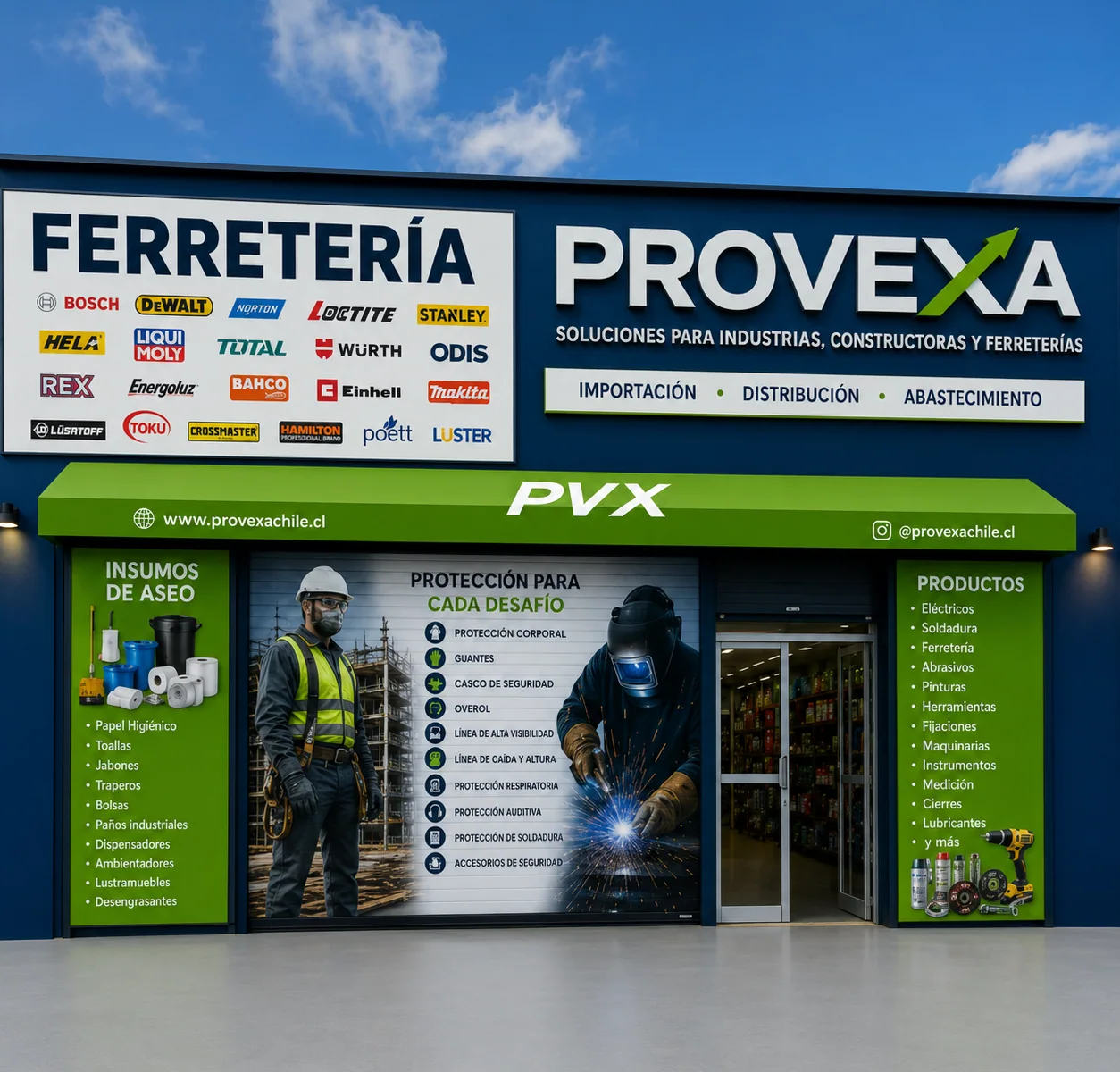 Fachada de PVX PROVEXA en Concepción